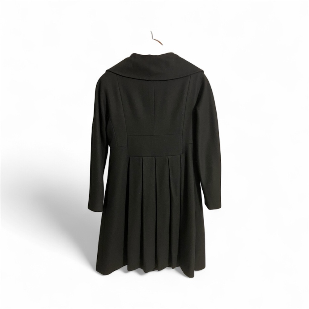 Nine West Women’s Black Wool-Blend Pleated-Back Coat – Size 10 - Picture 3 of 8